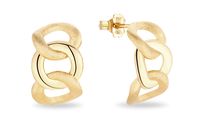 PATTY ROSE JEWELLERY CURB EARRINGS GOLD